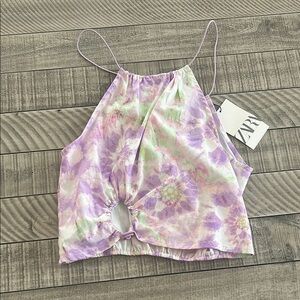 Zara Purple Floral Women's Top